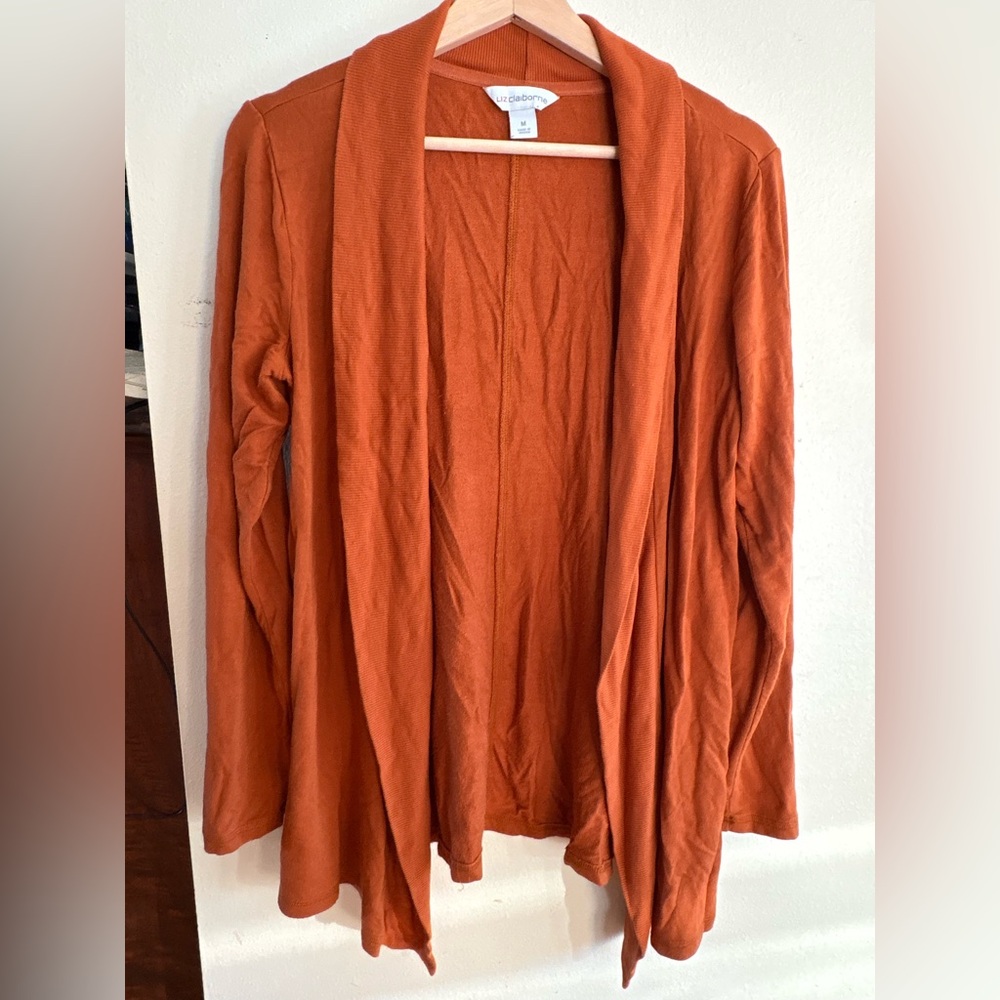 Liz Claiborne Women's Cardigan in Rich Orange